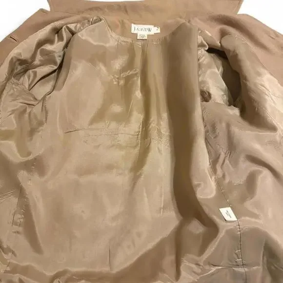 J.Crew wool and cashmere blend tan button up jacket Size 8 - Picture 6 of 6